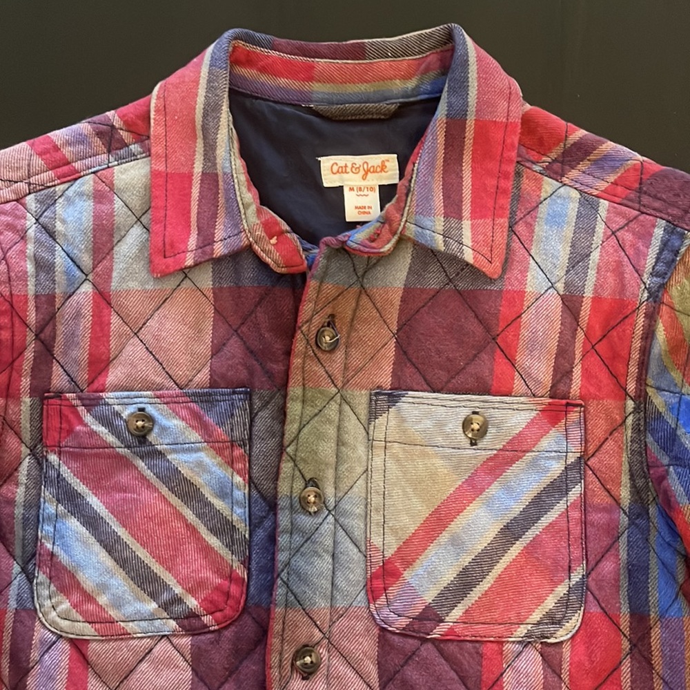 Sold Boys Cat and Jack  plaid jacket. Size Medium - Picture 2 of 4